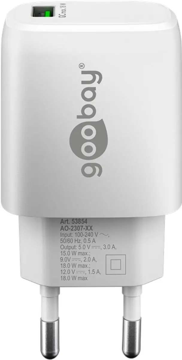 Goobay 61672 Universele AC Oplader - 18W - Wit