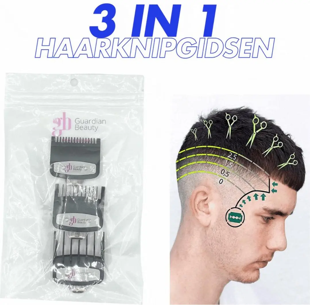Guardian Beauty Premium Cutting Guides Opzetkammen 0.5 #1 #1.5 - 3 Stuks