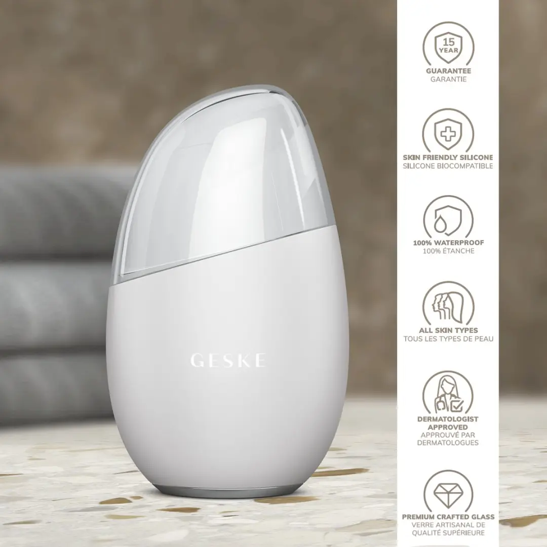 GESKE GK000700WH01 SmartApp Oog & Gezichtsmassager 7-in-1 - Koel & Warm - Wit - afbeelding 6 van 6
