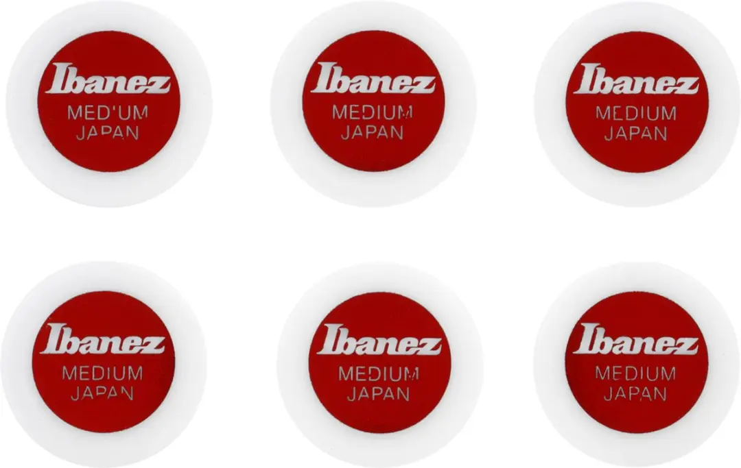 Ibanez Round Shape Plectrum 0.80mm - 6 Stuks Wit
