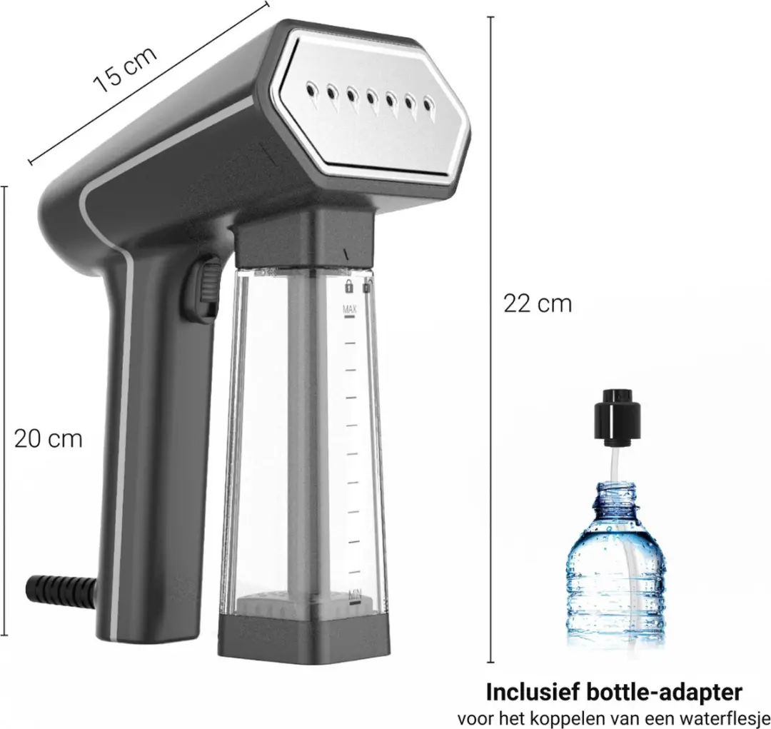 SteamOne S-Nomad Plus SN250MG-A Handstomer - 2000W - 8 min - Zwart