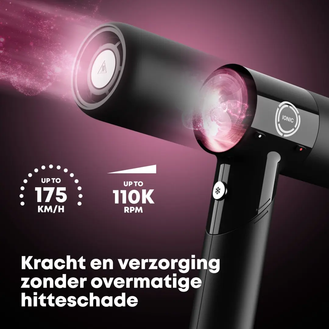 Revamp Professional DR6500 Haardroger - 2400W - 3 Opzetstukken - Zwart