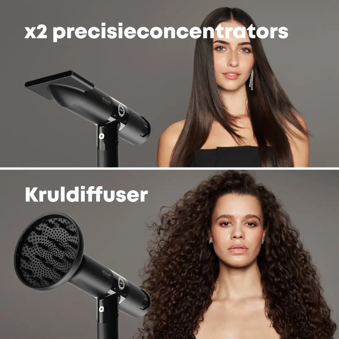 Revamp Professional DR6500 Haardroger - 2400W - 3 Opzetstukken - Zwart - afbeelding 6 van 6