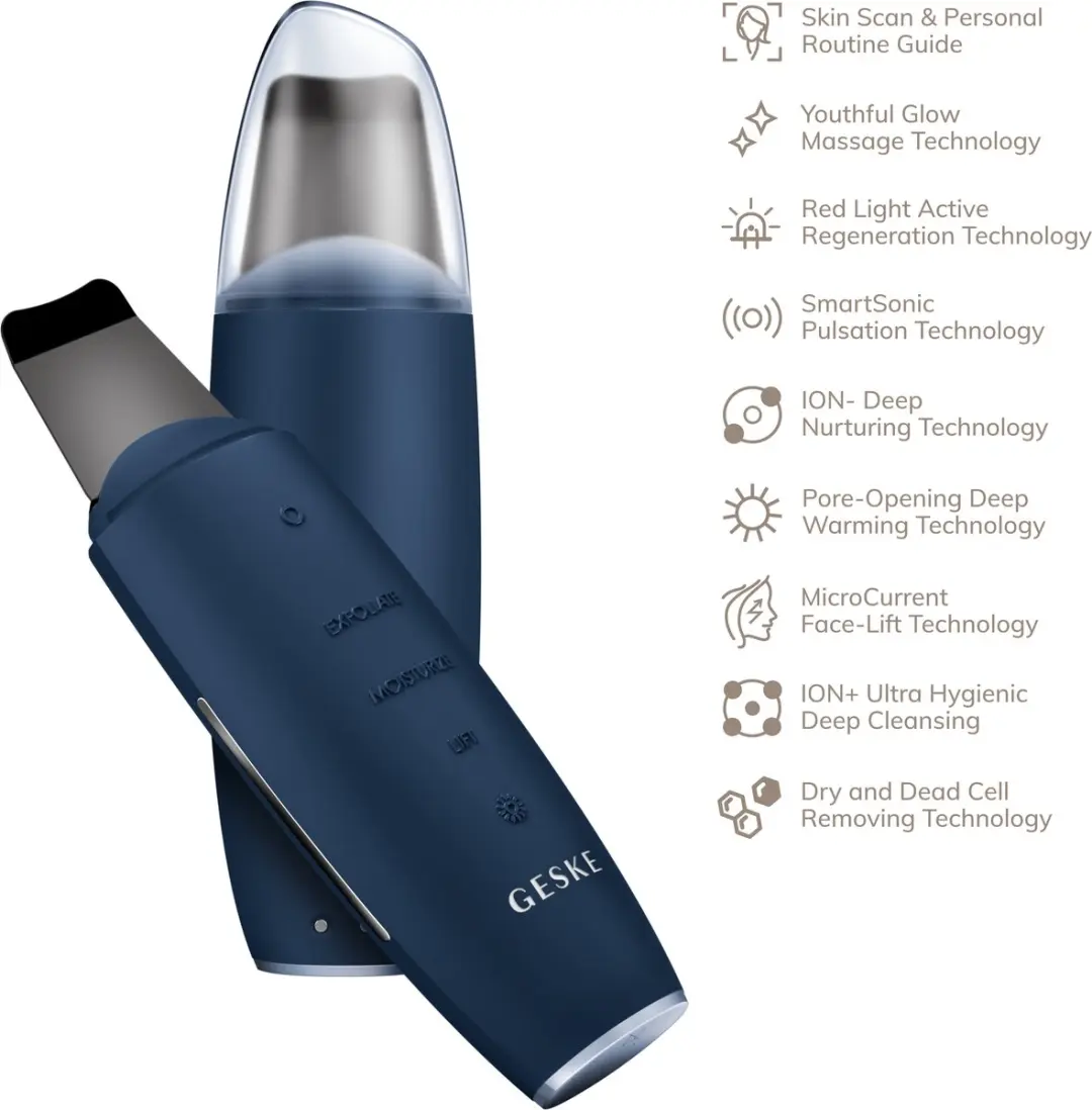 GESKE SmartAppGuided MicroCurrent Skin Scrubber GK000044MN01 - Gezicht/Hals - Midnight