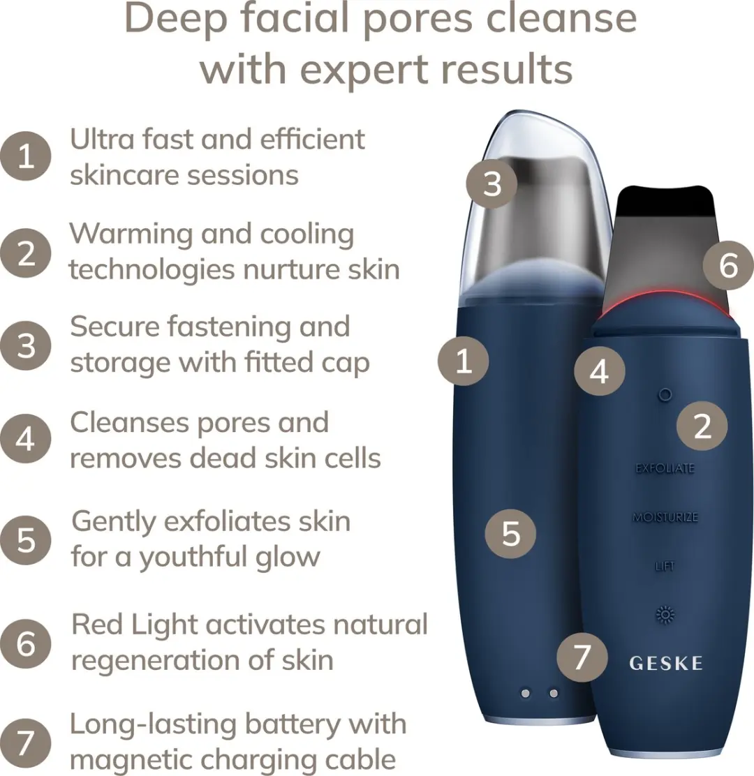 GESKE SmartAppGuided MicroCurrent Skin Scrubber GK000044MN01 - Gezicht/Hals - Midnight