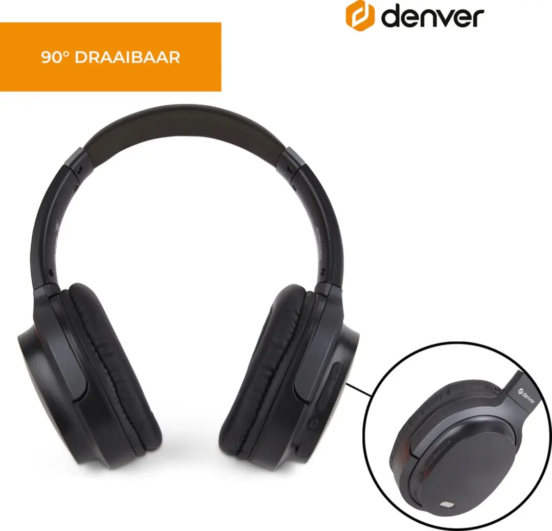 Denver BTN210 Bluetooth Koptelefoon - Noise Cancelling - Zwart
