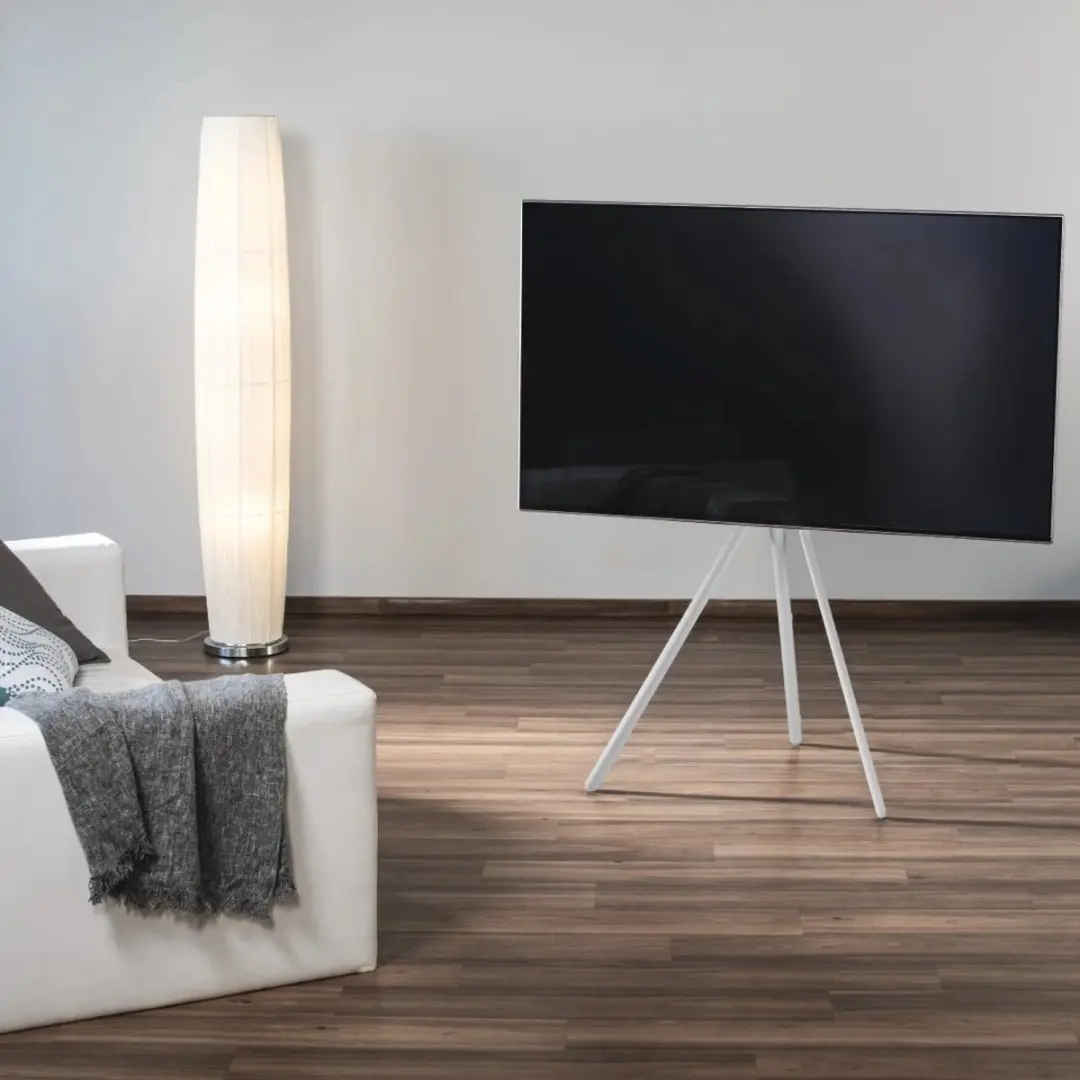 Hama Staffelei-Design TV Standaard 00220871 - Wit - 75 inch - VESA 600x400