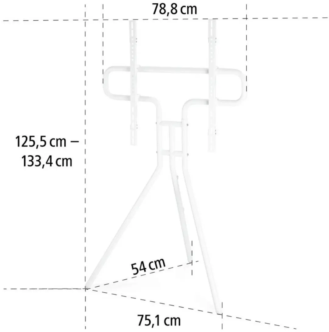 Hama Staffelei-Design TV Standaard 00220871 - Wit - 75 inch - VESA 600x400
