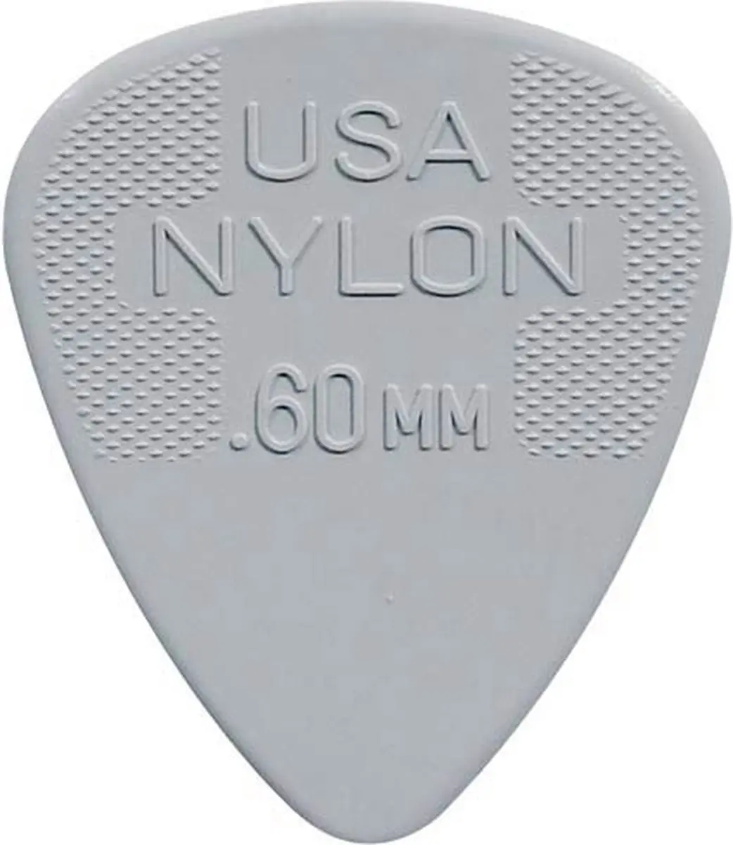Dunlop 44-P-60 Nylon Plectra 0.60mm - Lichtgrijs - 12 Stuks