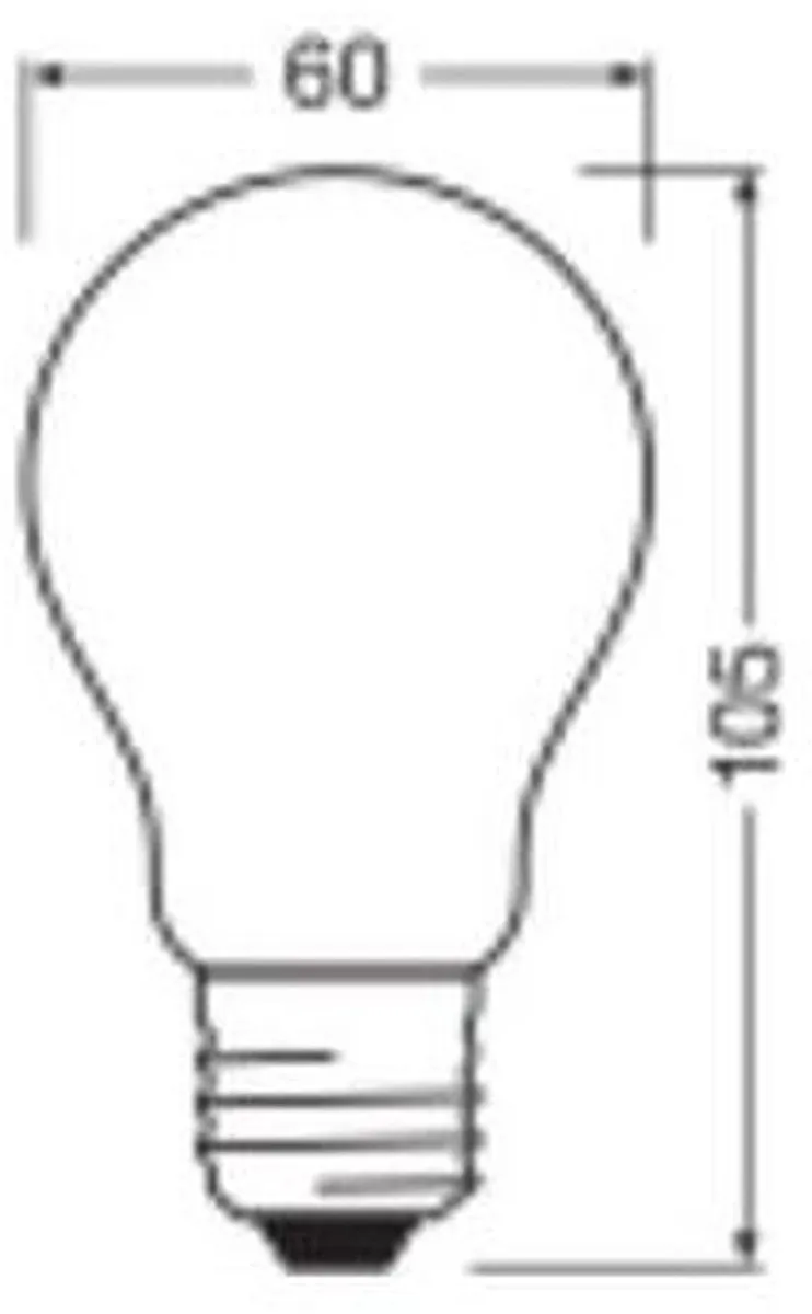 LEDVANCE LED Classic A60 E27 - 5.9W 806lm 4000K Mat Glas - afbeelding 6 van 6