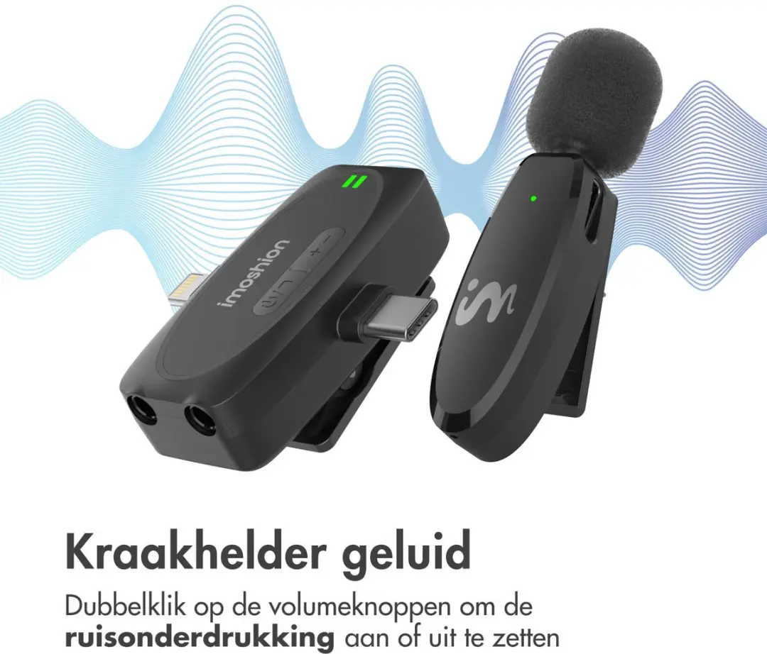 imoshion MultiMic SH00076586 Draadloze Microfoon - 2 Stuks - Zwart