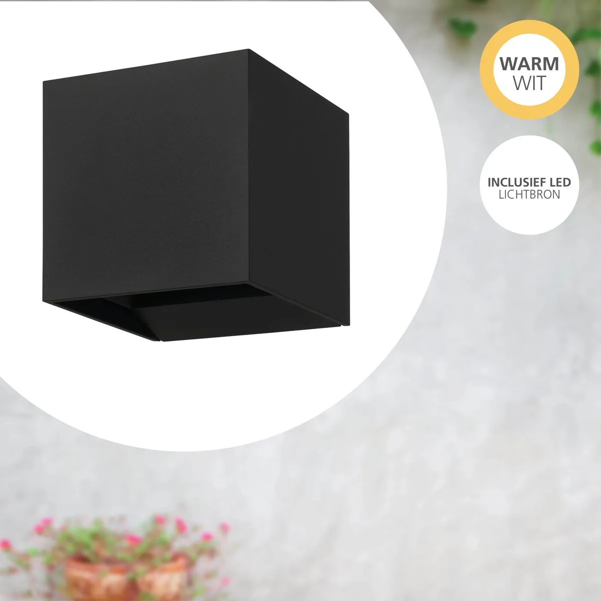 Eglo Calpino 3 Wandlamp LED 2x - Zwart - afbeelding 6 van 6