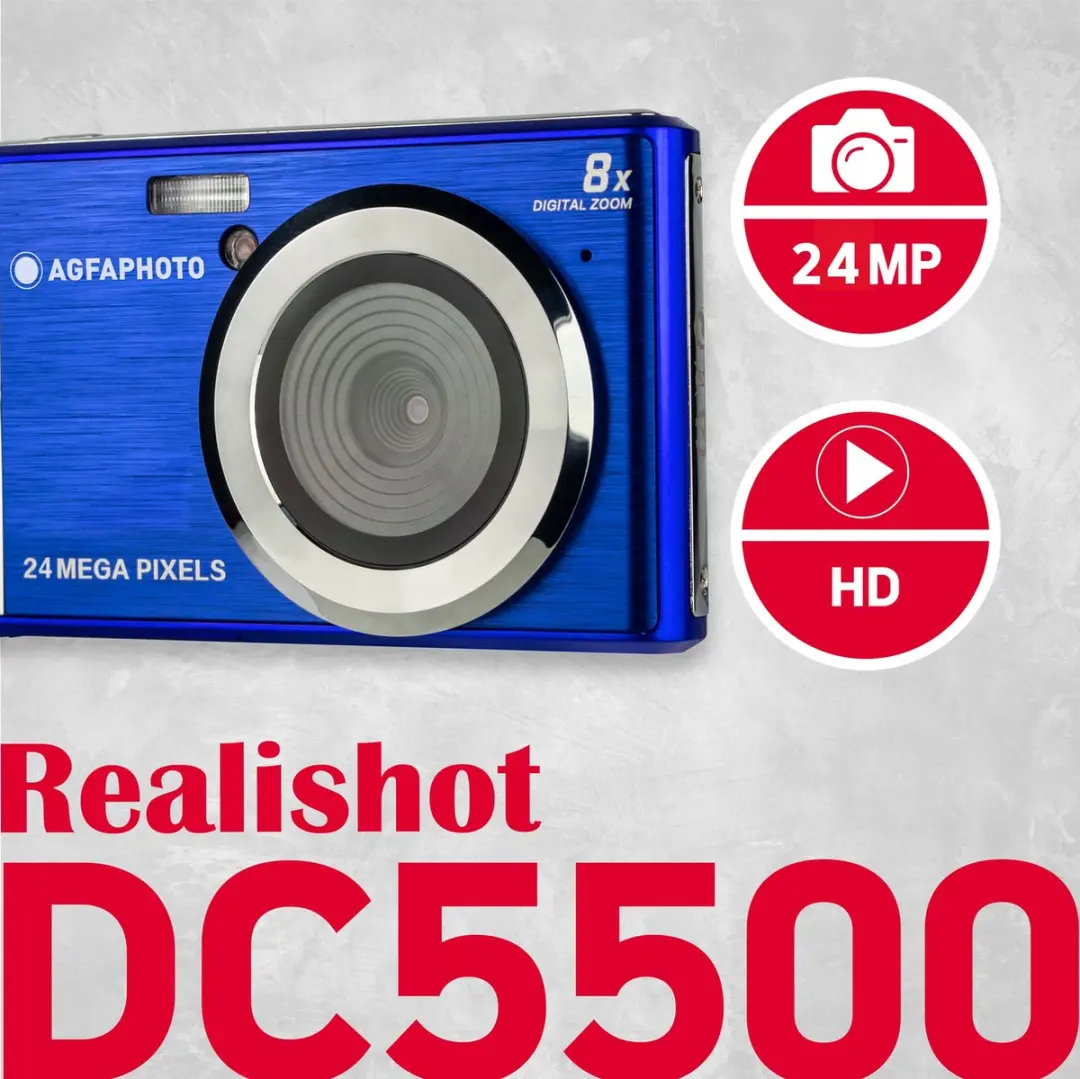 AgfaPhoto Realishot DC5500 Compactcamera 24MP - Blauw