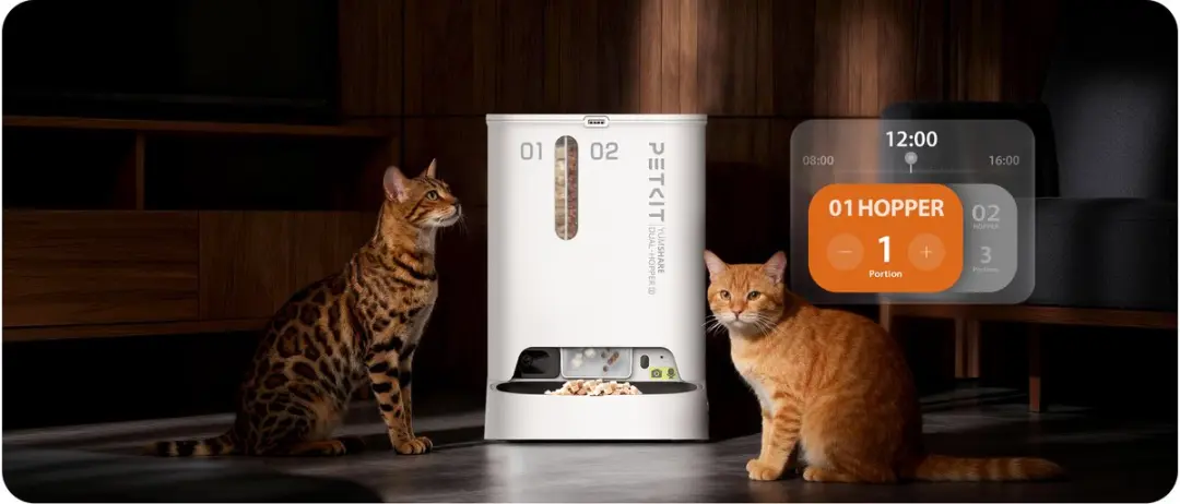 Petkit YumShare Dual Hopper 2 Automatische Voerbak 5L - Wit