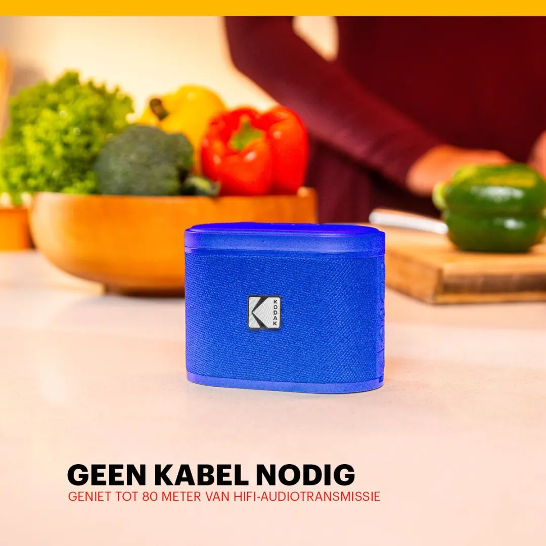 Kodak SoundBrix SBRIX2 Bluetooth Speaker - 5W - 2 Stuks - Blauw