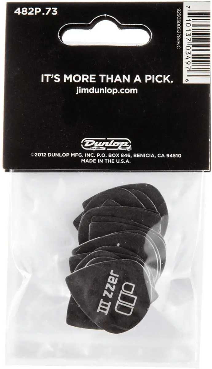 Dunlop Tortex Pitch Jazz Picks 0,73mm - 12 Stuks