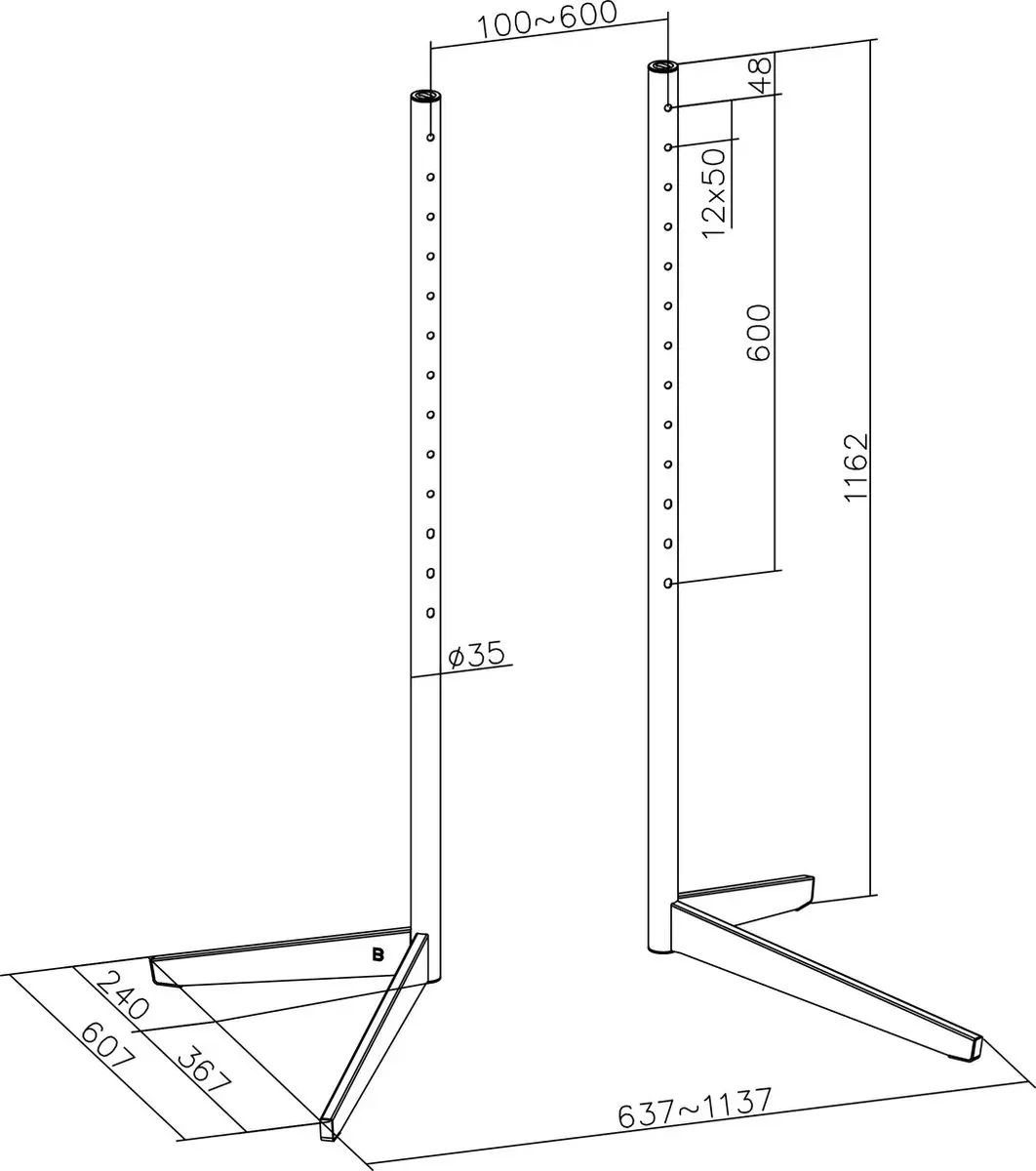 One For All EZ WM7610 Universele TV Standaard - VESA 200x200 - 32-65" - Zwart - afbeelding 6 van 6