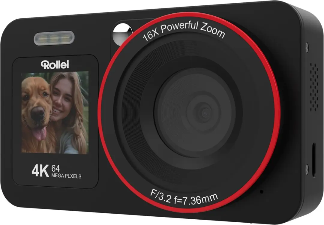 Rollei Compactline 12030 Compactcamera 64MP - Zwart