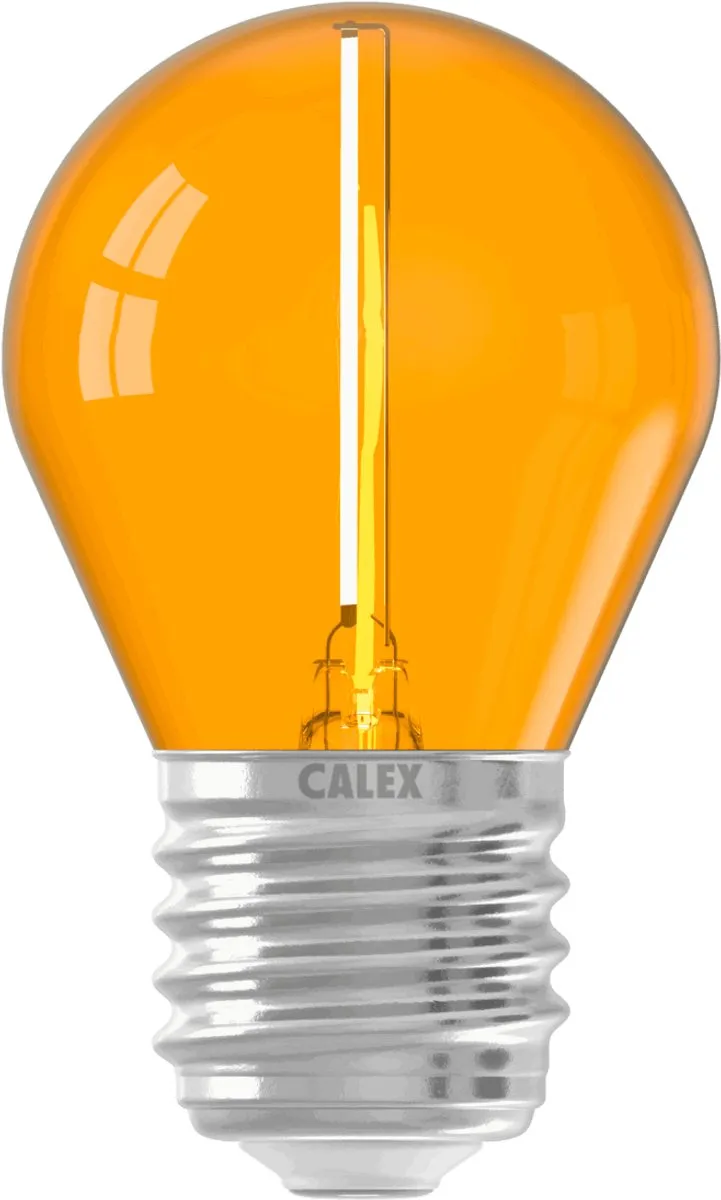 Calex LED Kogellamp E27 1W - Oranje - afbeelding 4 van 4
