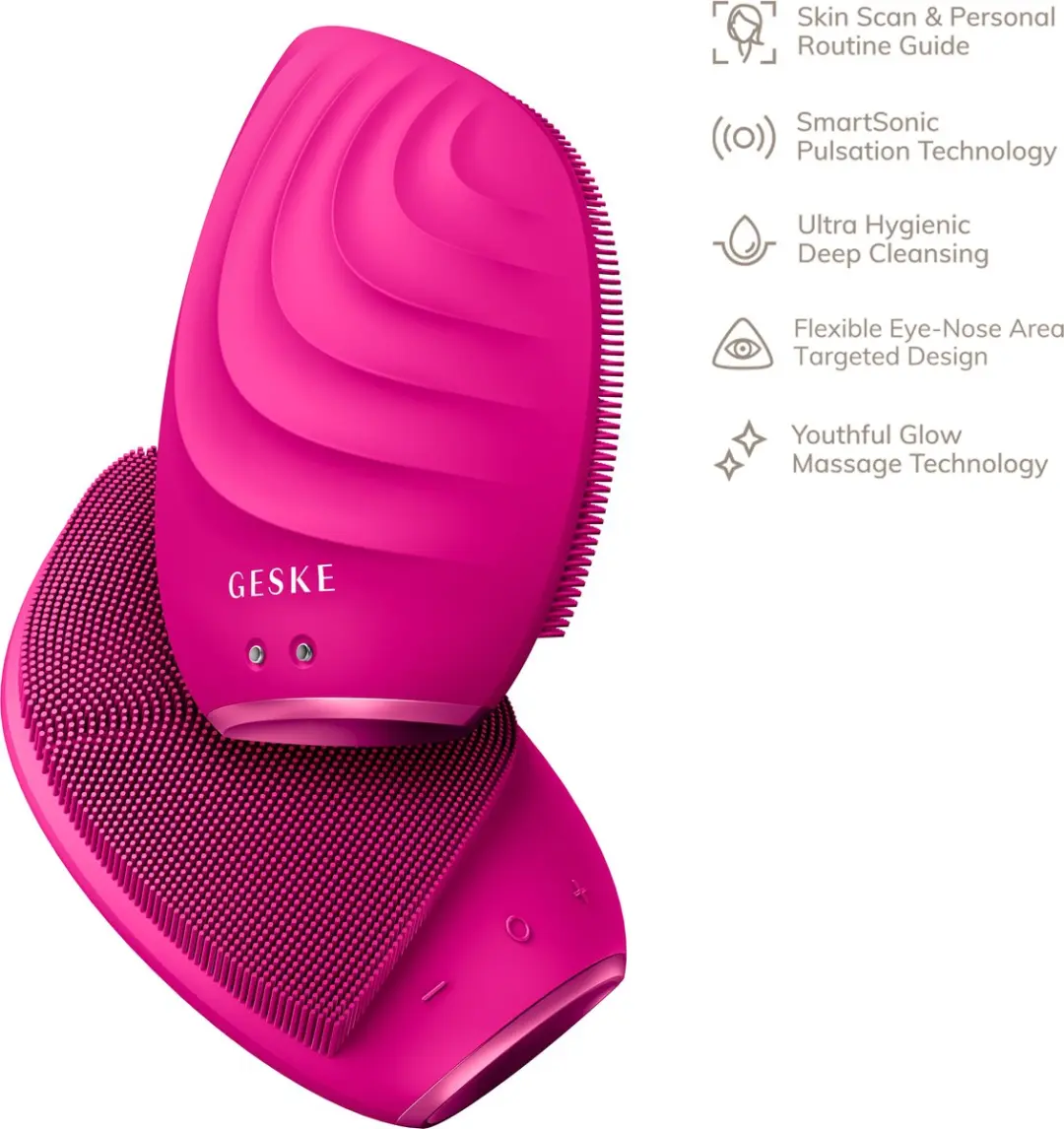GESKE SmartAppGuided Facial Brush 5-in-1 - 14 Snelheden - Magenta