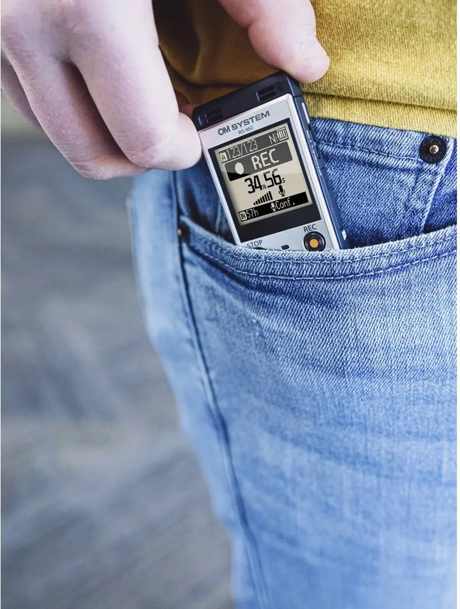 OM System WS-882 Digitaal Dicteerapparaat - 1040h - Zilver