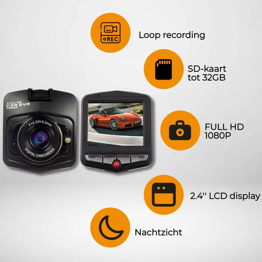 Denver CCT1230 Dashcam - Full HD - 5MP - Zwart