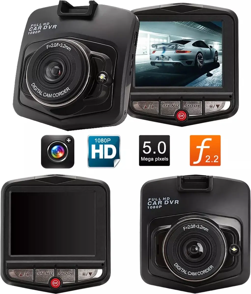 Denver CCT1230 Dashcam - Full HD - 5MP - Zwart