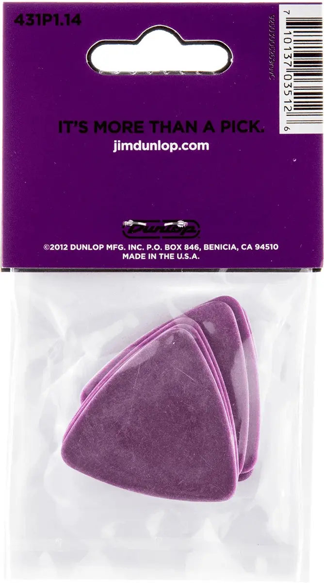 Dunlop Tortex Triangle Plectrum 1.14mm - 6 Stuks
