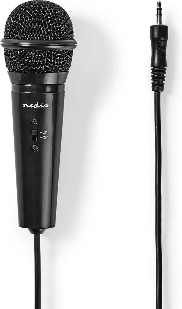 Nedis MICTJ100BK Microfoon - Bedraad - Zwart