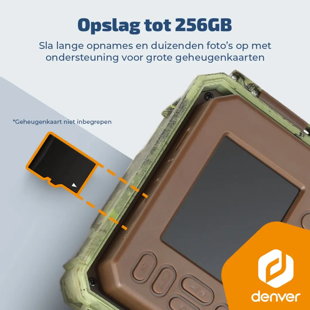 Denver WSW8120 Wildcamera 4K - 48MP - WiFi - Zonne-energie - Groen