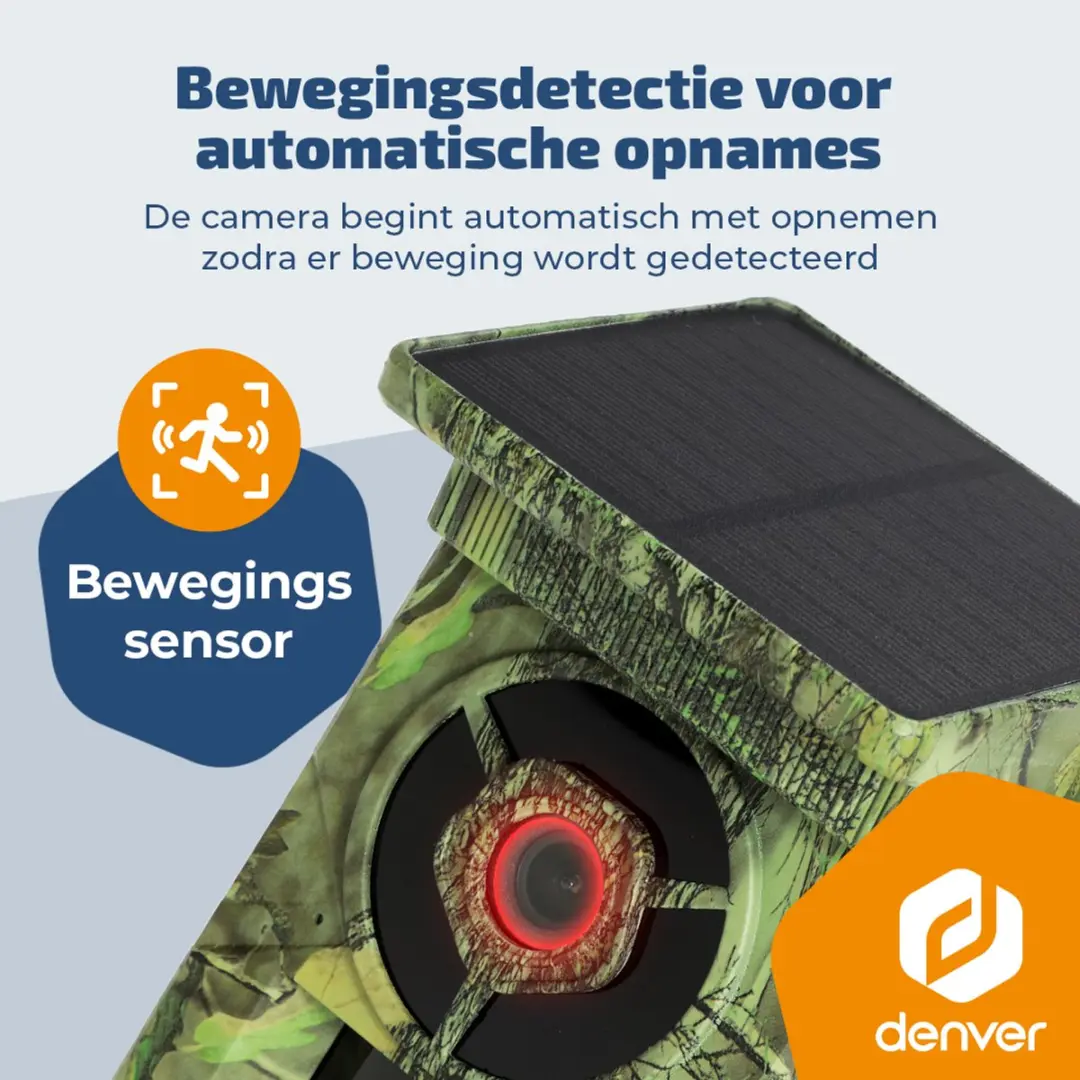 Denver WSW8120 Wildcamera 4K - 48MP - WiFi - Zonne-energie - Groen