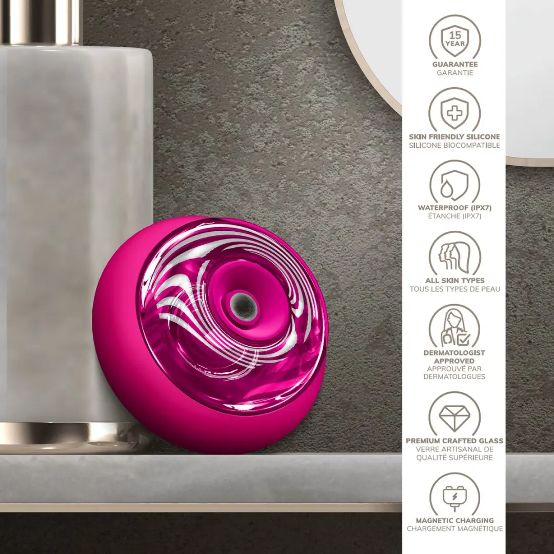 GESKE SmartSonic GK000699MG01 Massageapparaat - 9-in-1 - Magenta - afbeelding 6 van 6