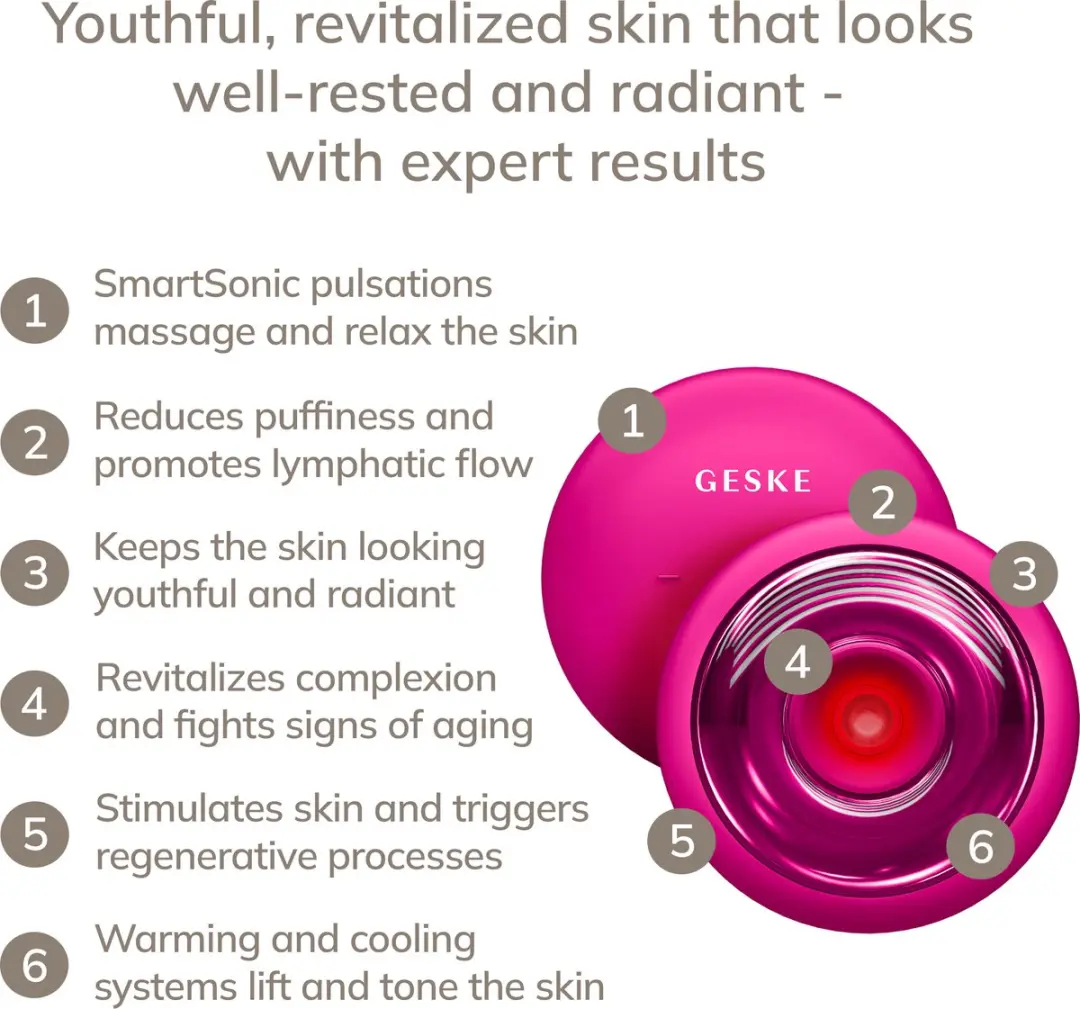 GESKE SmartSonic GK000699MG01 Massageapparaat - 9-in-1 - Magenta