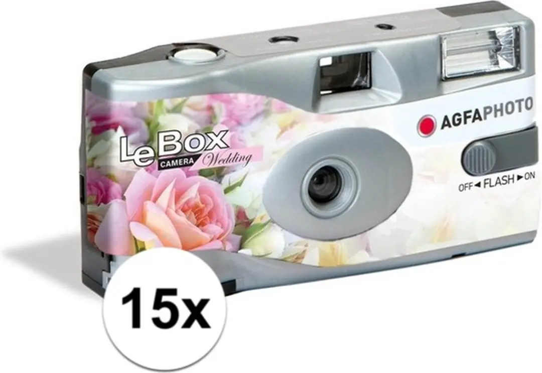 AgfaPhoto Bruiloft Wegwerpcamera - 15x - 405 Foto's - Multi