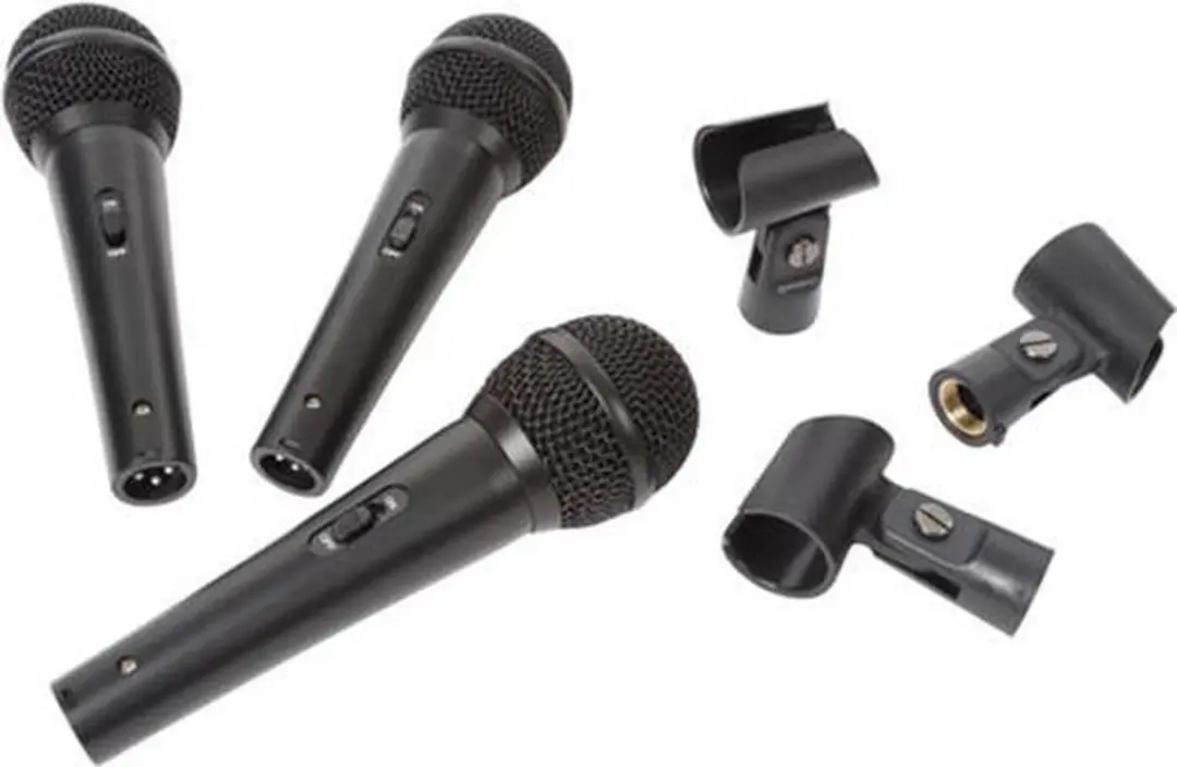 Velleman HQMC10007 Dynamische Microfoons - 3 Stuks - Zwart