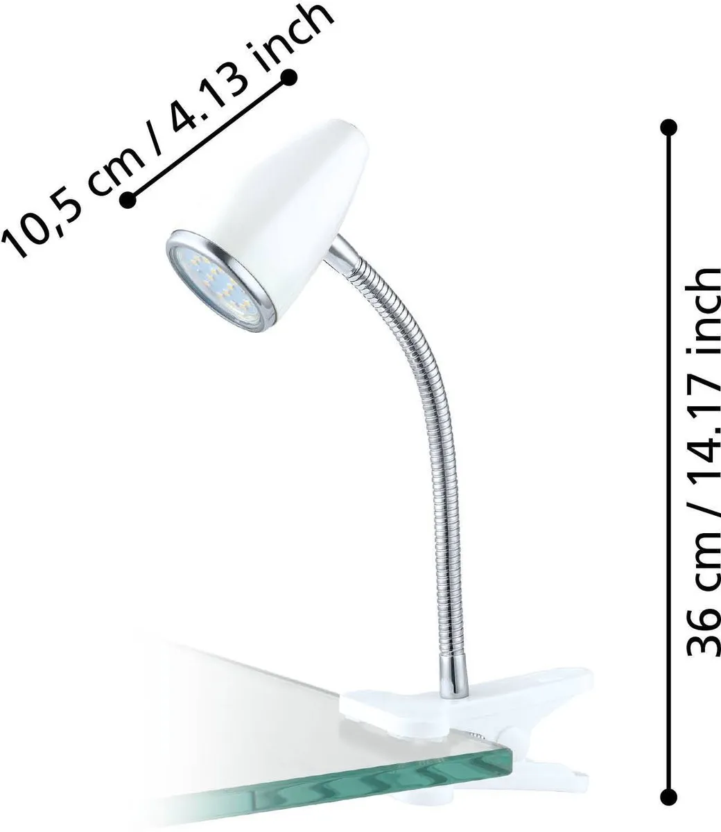 Eglo Riccio 1 Klemspot 1-lichts - Wit/Chroom