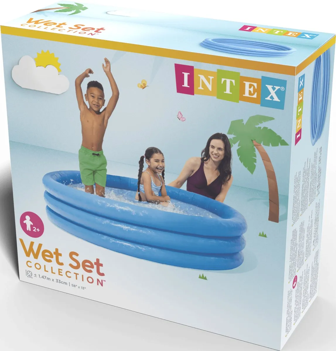 Intex Crystal Blue Opblaaszwembad - Ø147cm - 330L