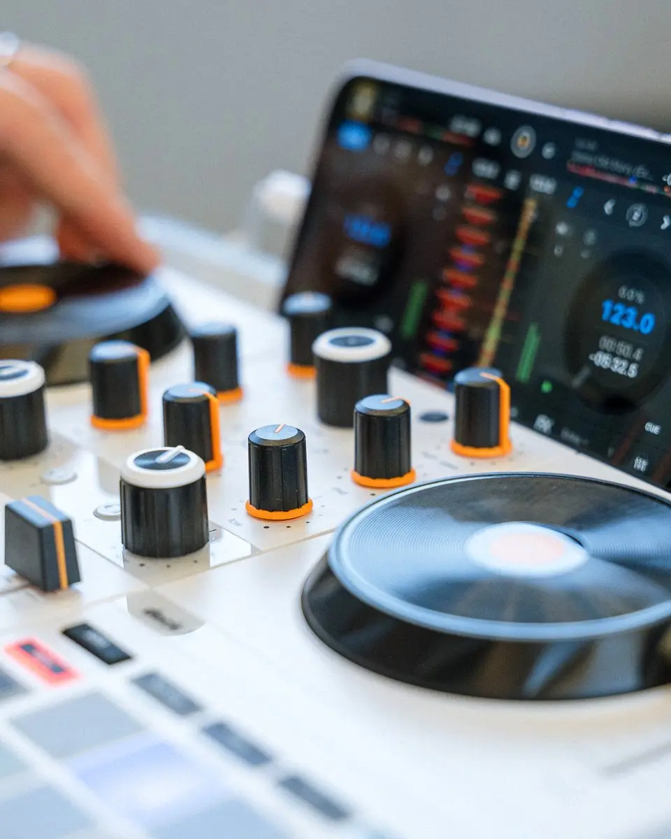 Hercules DJ Control Mix Ultra 4780942 Smartphone Controller - 2 Kanalen - 8 Drumpads - Wit