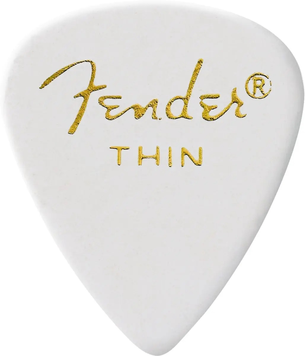 Fender Picks 351 Classic Celluloid - 12 Stuks Wit