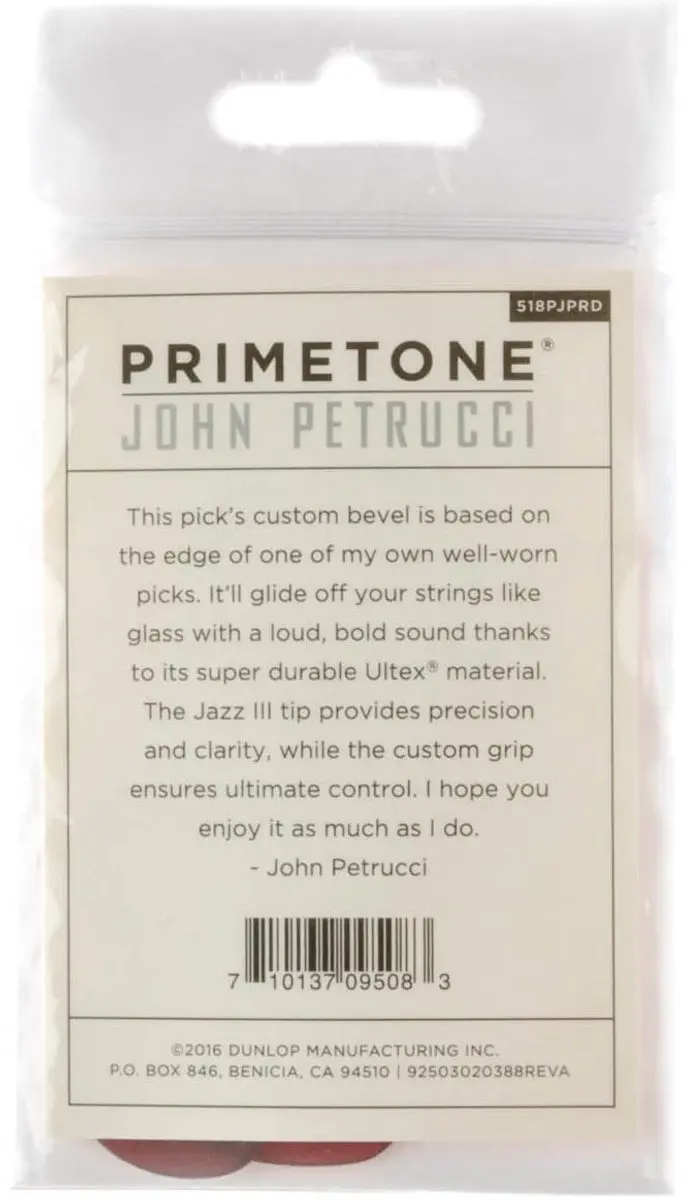 Dunlop 518P JP RD Primetone Jazz III Plectrumset - 3 Stuks - afbeelding 6 van 6
