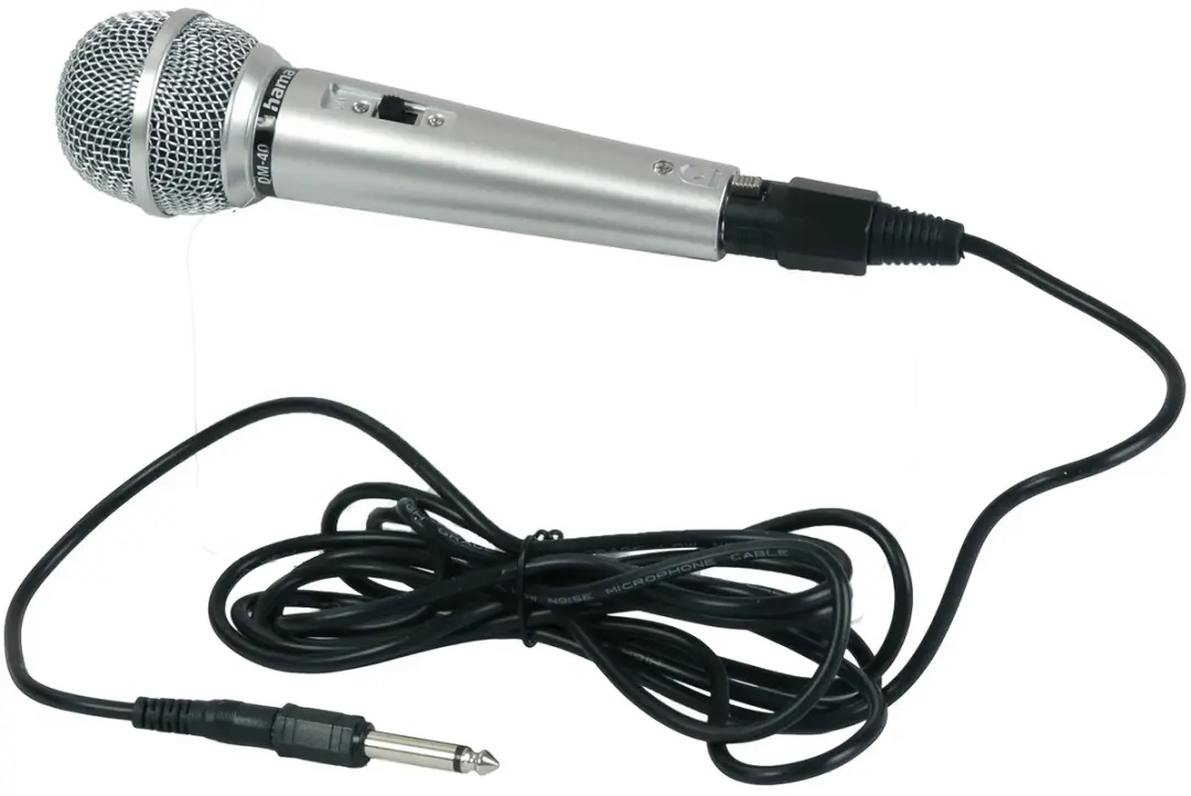 Hama DM-40 Dynamische Microfoon - Zilver - afbeelding 2 van 6