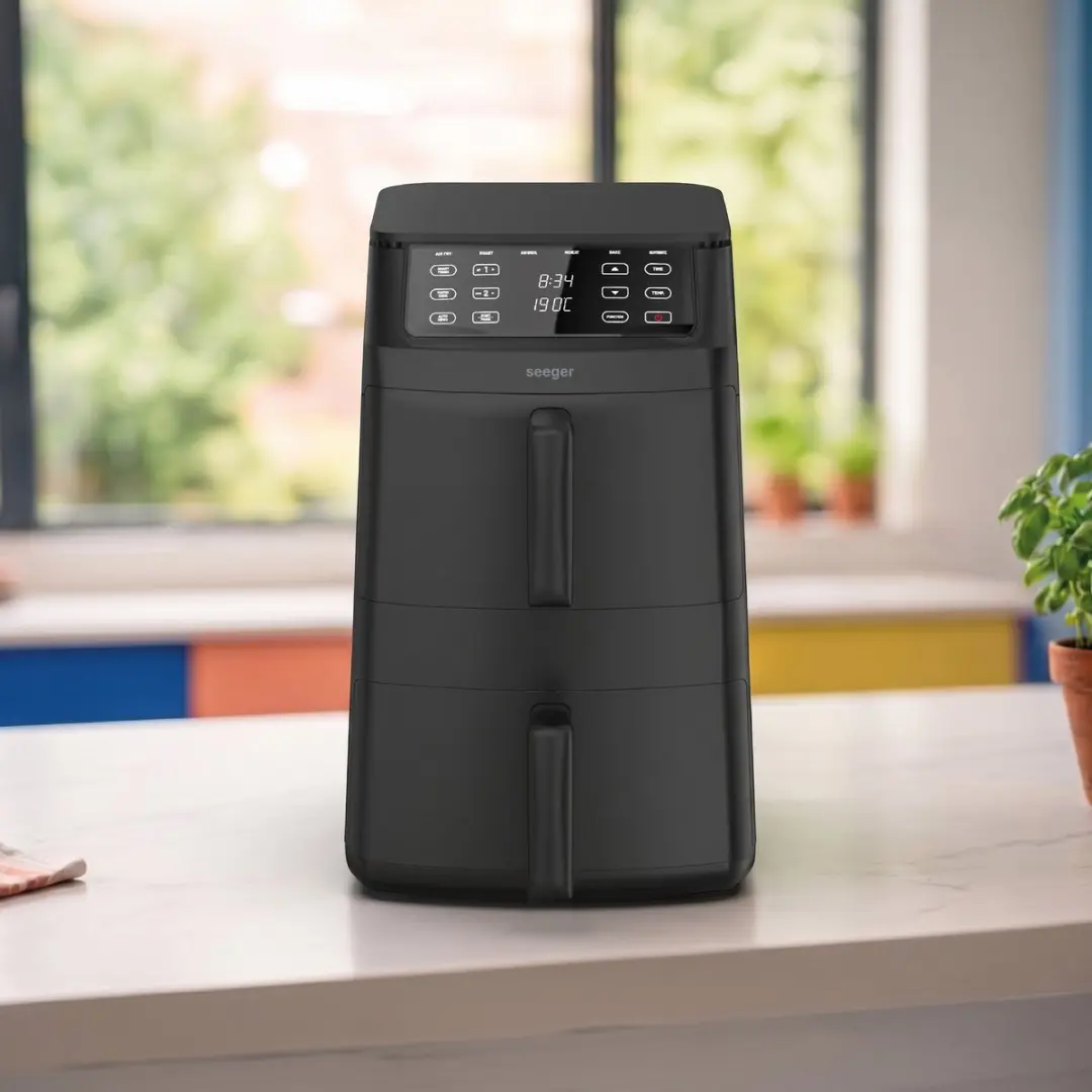 SEEGER SuperFry Dubbele Airfryer 11L - 6 Programma's - 2500W - Zwart