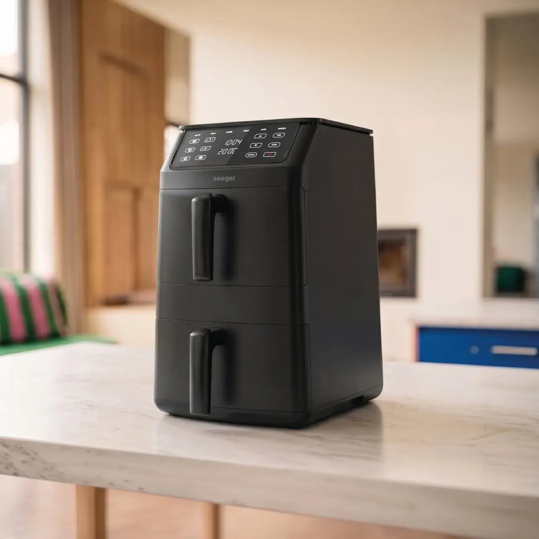 SEEGER SuperFry Dubbele Airfryer 11L - 6 Programma's - 2500W - Zwart