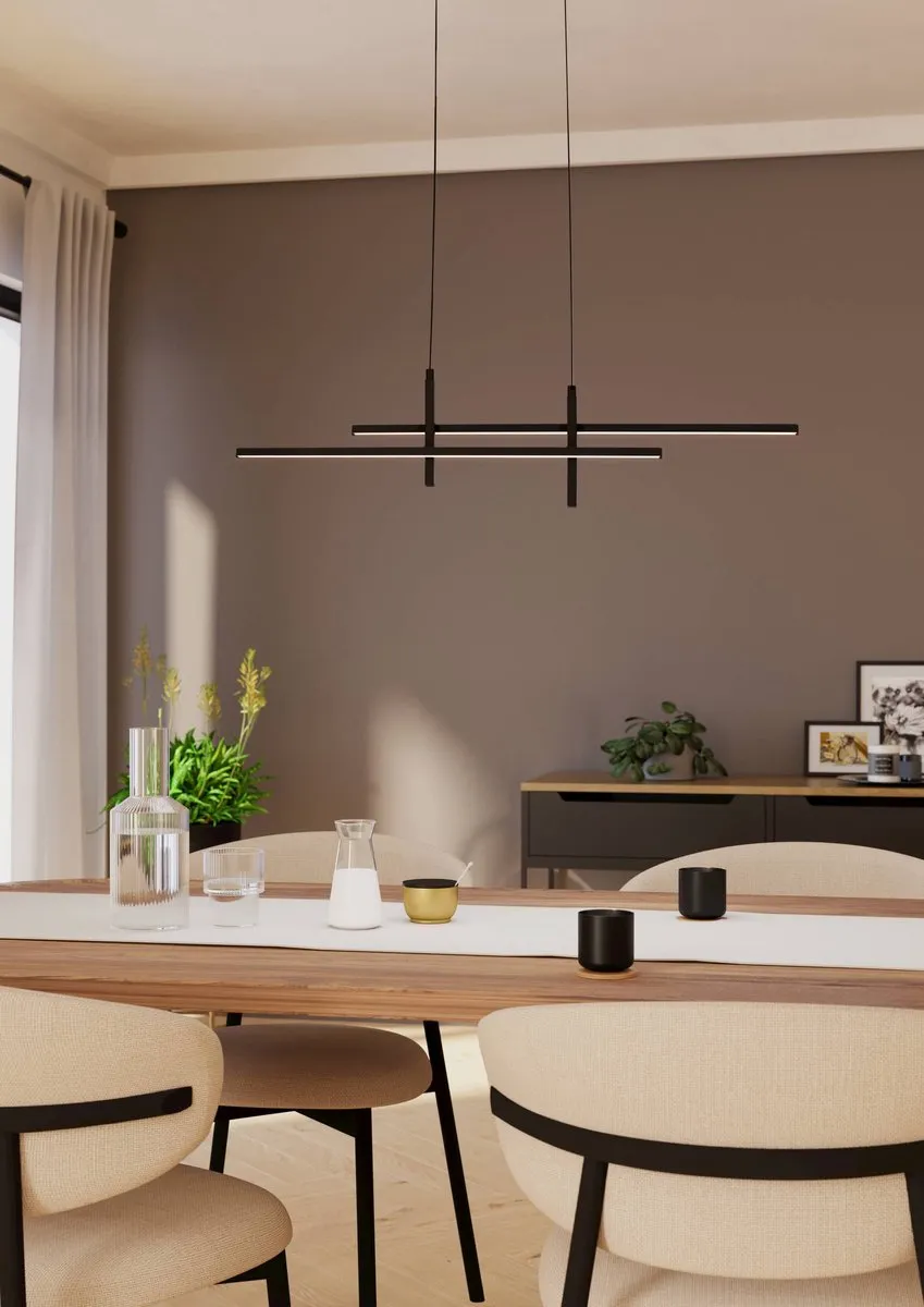 Eglo Trepiliano Hanglamp 110cm - Zwart/Wit
