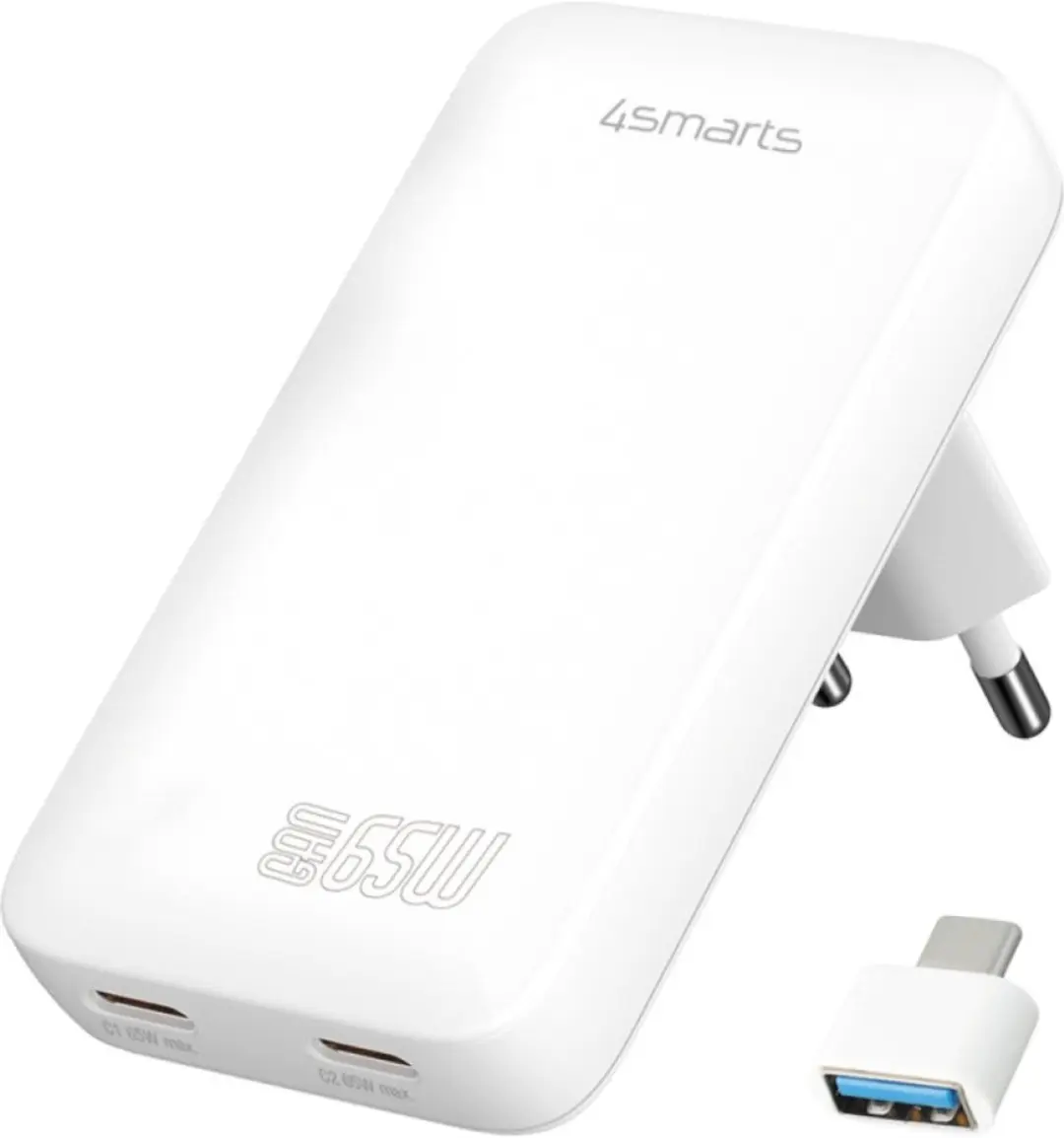 4Smarts FlatPlug Slim Dual 65W USB-C Oplader