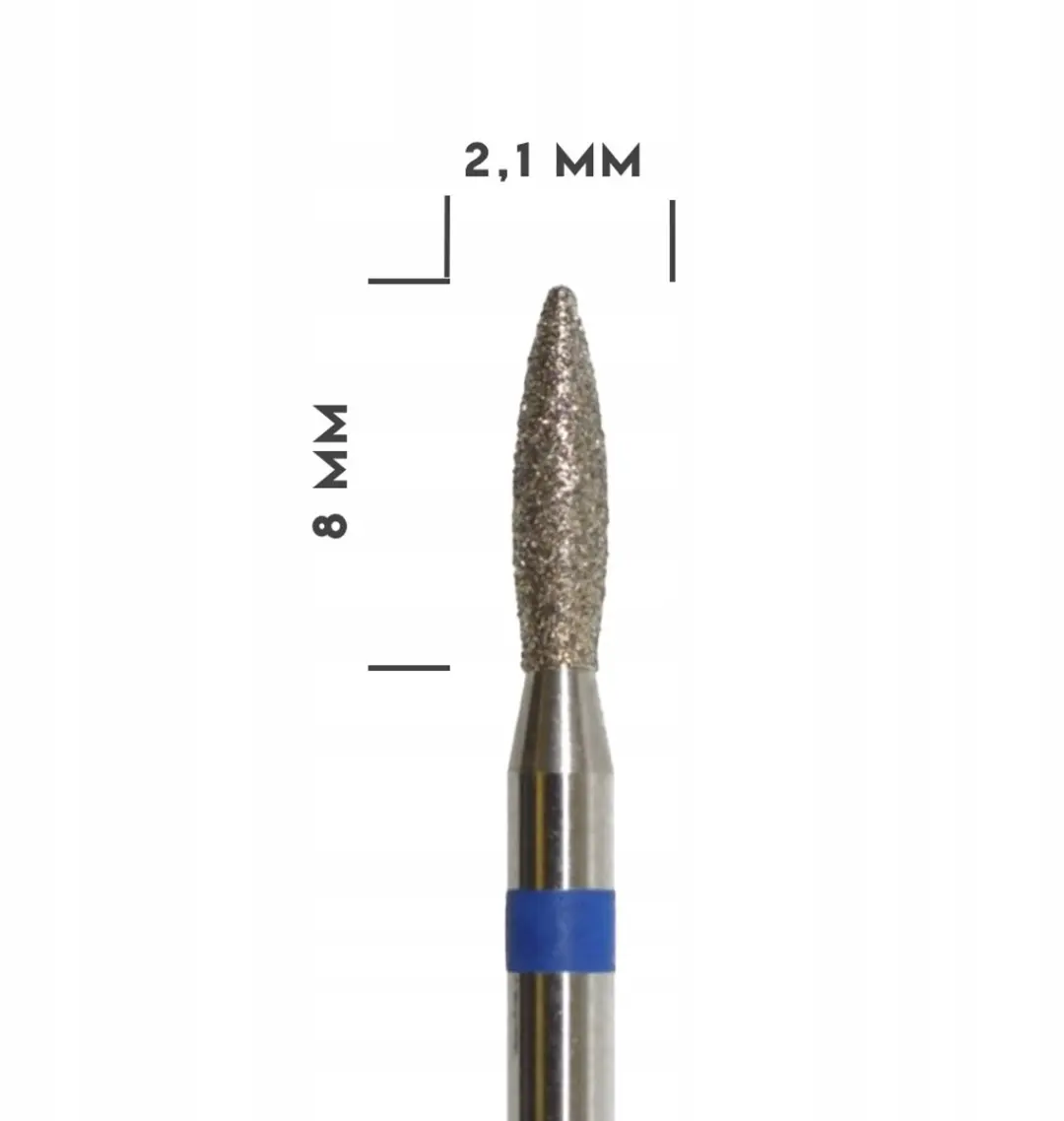 STALEKS Pro Diamant Freesbit Vlamvorm 2.1mm - Blauw Medium