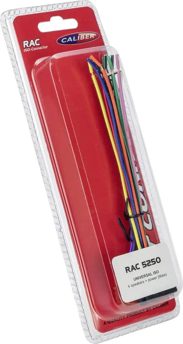 Caliber ISO Stekker RAC5250 - Set van 2 - Zwart