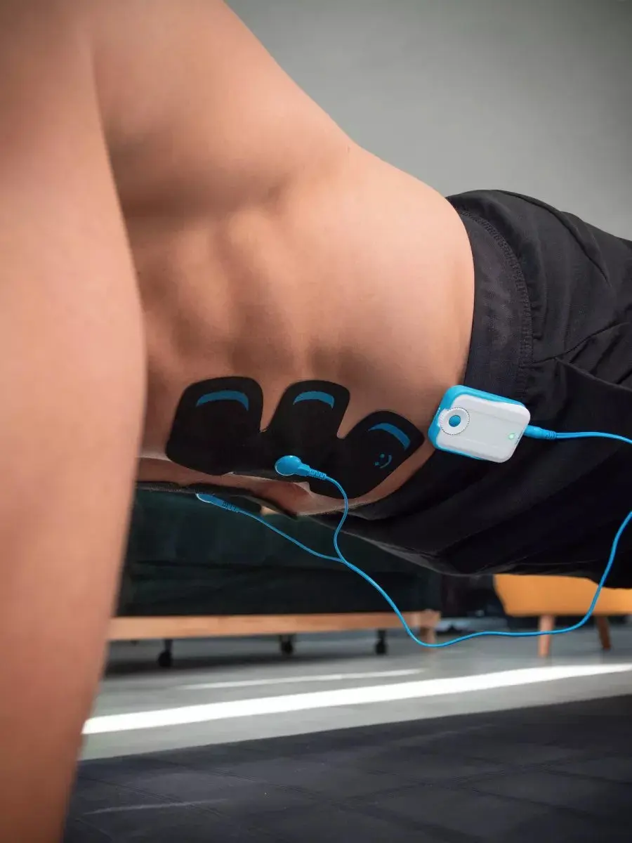 Bluetens Electrodes Powerpack - Buik - 2x Batterijen - Zwart & Blauw