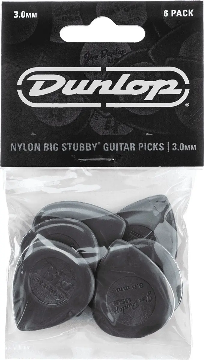 Dunlop Big Stubby Plectrum 3.00mm - 6 Stuks