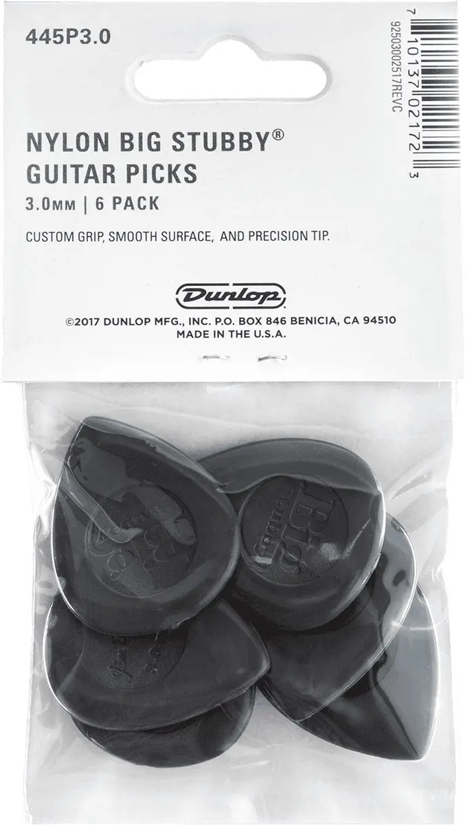 Dunlop Big Stubby Plectrum 3.00mm - 6 Stuks